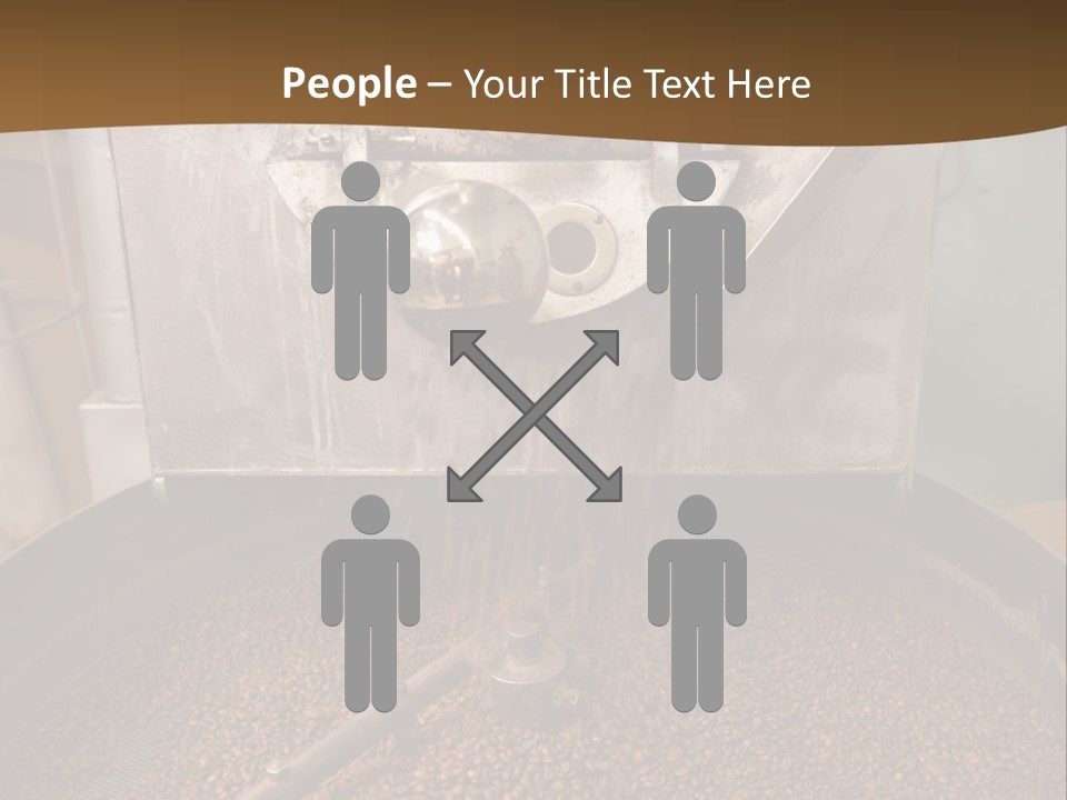 A Coffee Roaster With Coffee Beans In It PowerPoint Template