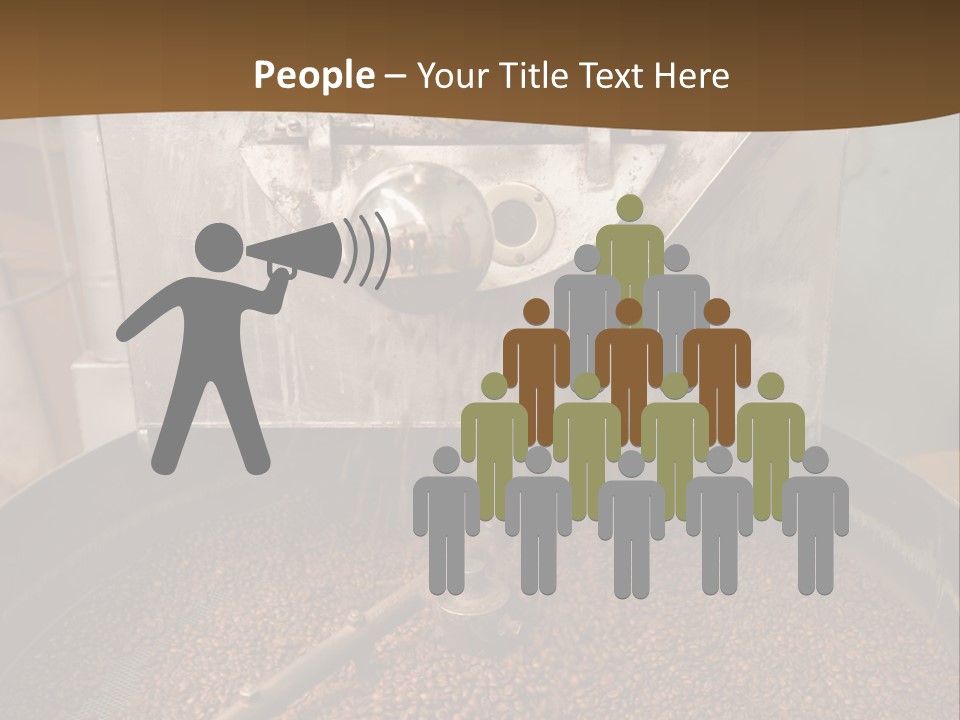 A Coffee Roaster With Coffee Beans In It PowerPoint Template