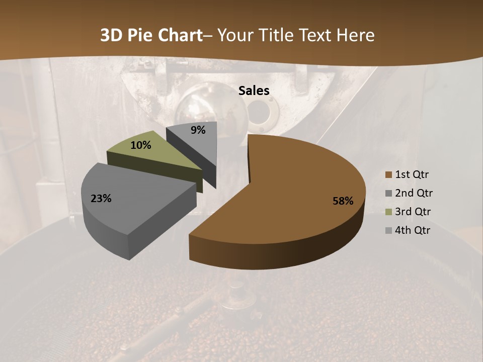 A Coffee Roaster With Coffee Beans In It PowerPoint Template