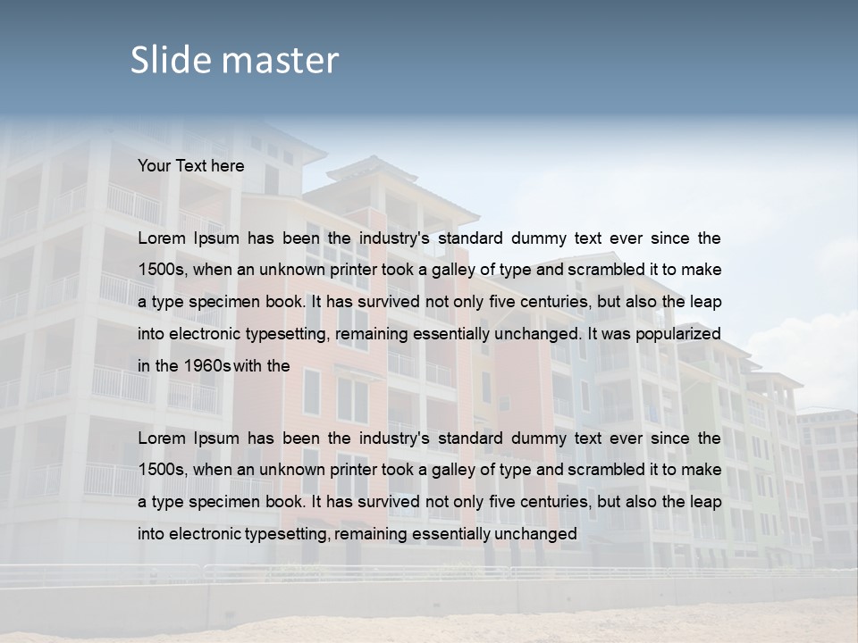 Orange Estate Turquoise PowerPoint Template