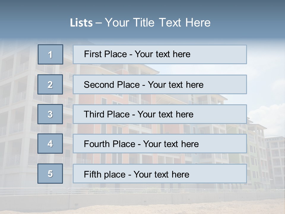 Orange Estate Turquoise PowerPoint Template