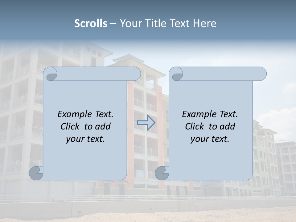 Orange Estate Turquoise PowerPoint Template