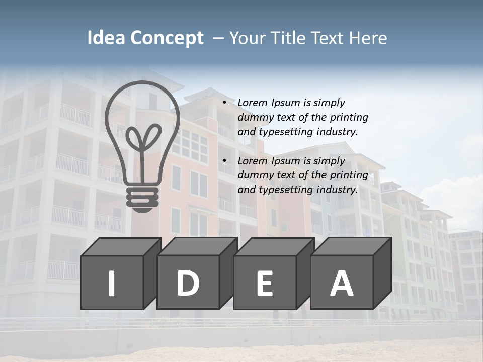 Orange Estate Turquoise PowerPoint Template