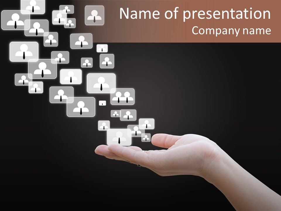 Internet Media Glowing PowerPoint Template