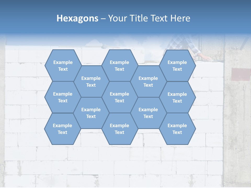 A Construction Worker On Top Of A Brick Wall PowerPoint Template