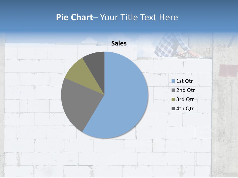 A Construction Worker On Top Of A Brick Wall PowerPoint Template