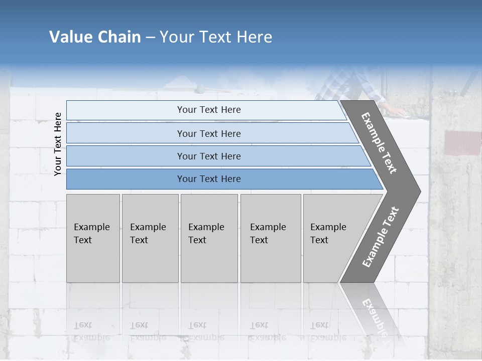 A Construction Worker On Top Of A Brick Wall PowerPoint Template