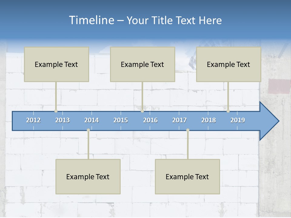 A Construction Worker On Top Of A Brick Wall PowerPoint Template