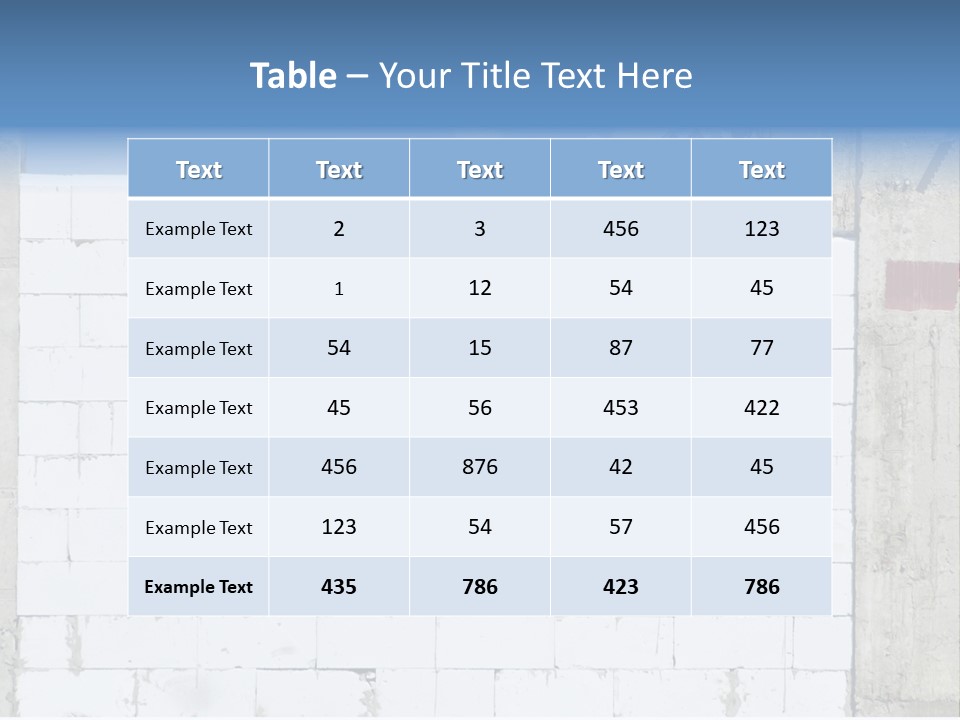 A Construction Worker On Top Of A Brick Wall PowerPoint Template