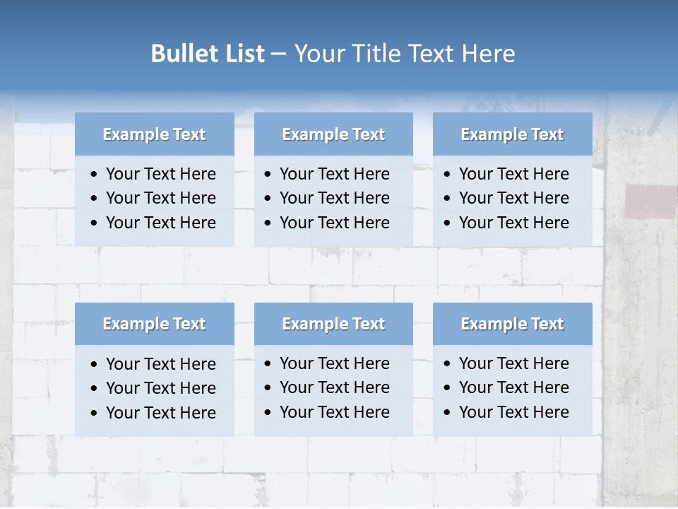 A Construction Worker On Top Of A Brick Wall PowerPoint Template