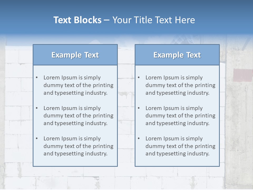 A Construction Worker On Top Of A Brick Wall PowerPoint Template
