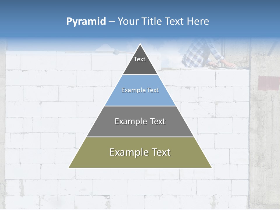 A Construction Worker On Top Of A Brick Wall PowerPoint Template