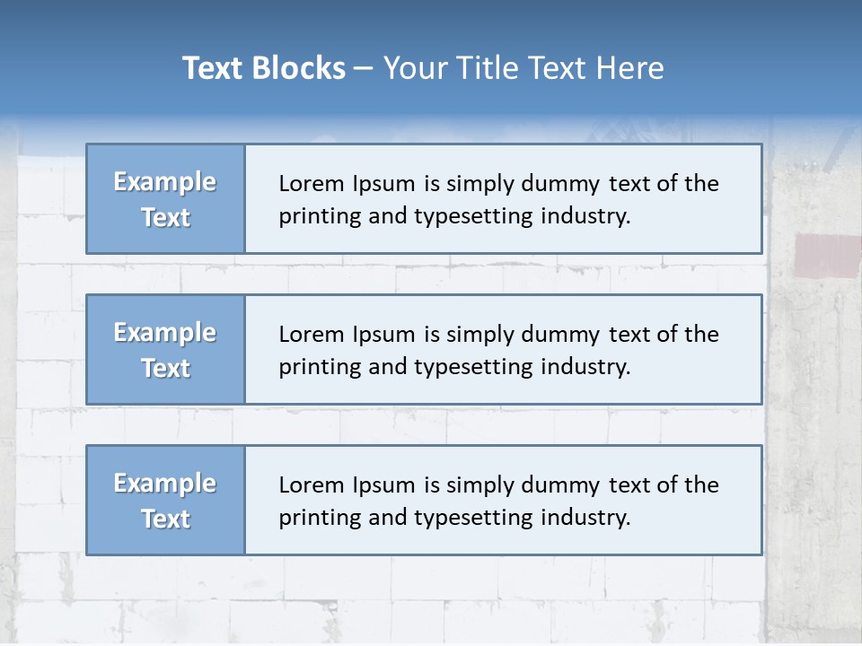 A Construction Worker On Top Of A Brick Wall PowerPoint Template
