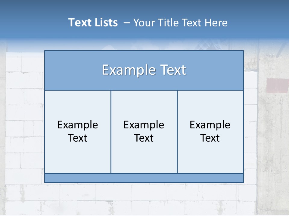 A Construction Worker On Top Of A Brick Wall PowerPoint Template