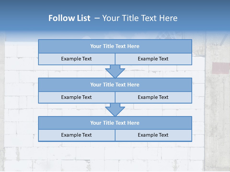 A Construction Worker On Top Of A Brick Wall PowerPoint Template