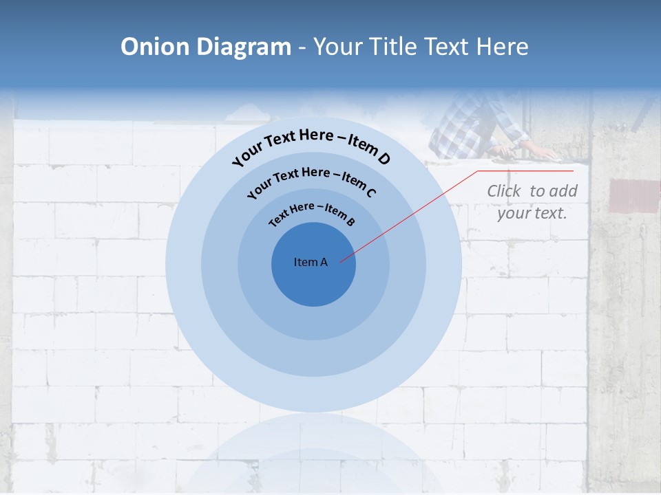 A Construction Worker On Top Of A Brick Wall PowerPoint Template