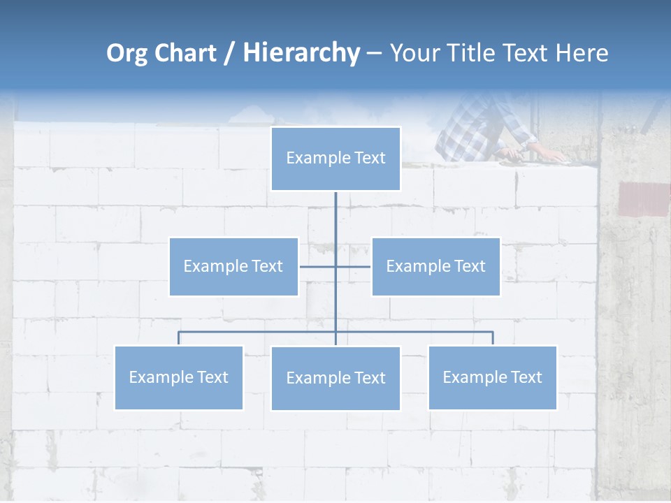 A Construction Worker On Top Of A Brick Wall PowerPoint Template