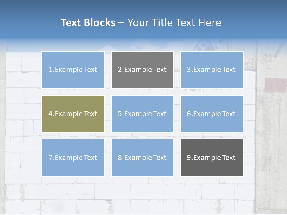 A Construction Worker On Top Of A Brick Wall PowerPoint Template