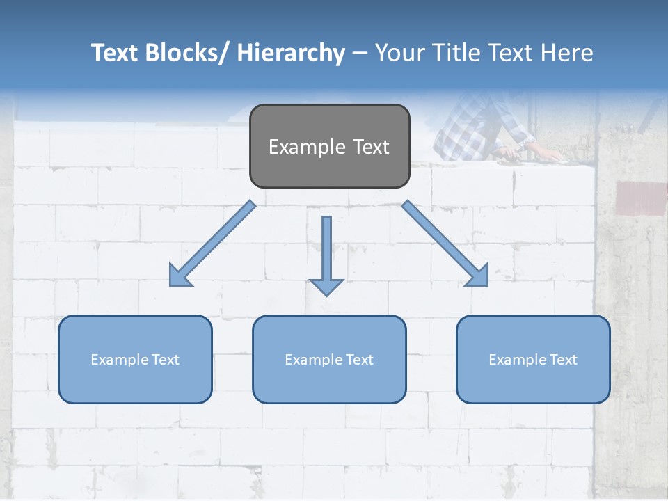 A Construction Worker On Top Of A Brick Wall PowerPoint Template