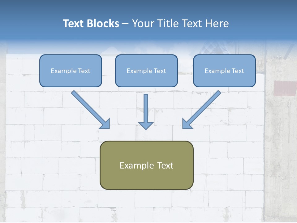 A Construction Worker On Top Of A Brick Wall PowerPoint Template