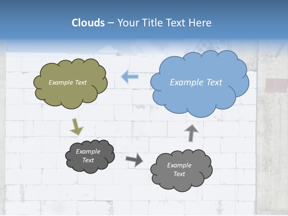 A Construction Worker On Top Of A Brick Wall PowerPoint Template