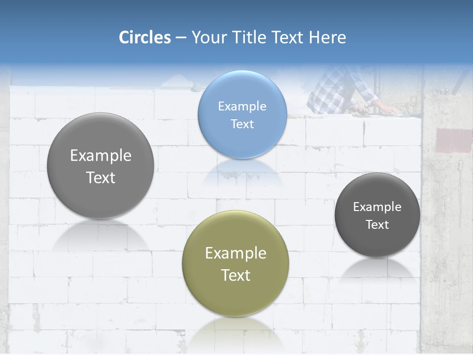 A Construction Worker On Top Of A Brick Wall PowerPoint Template