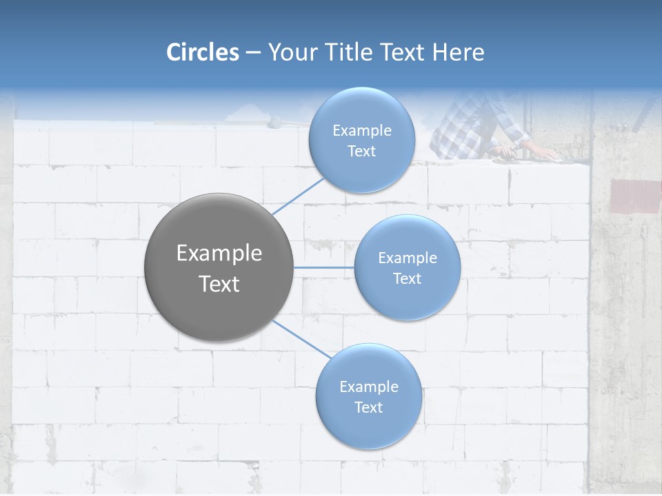 A Construction Worker On Top Of A Brick Wall PowerPoint Template