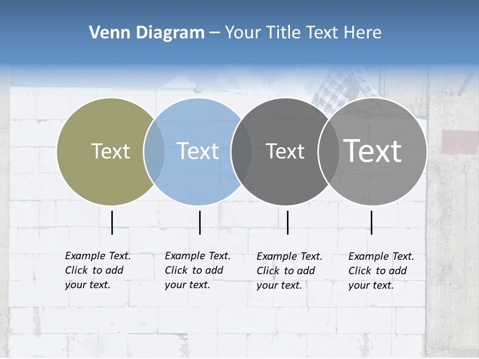 A Construction Worker On Top Of A Brick Wall PowerPoint Template