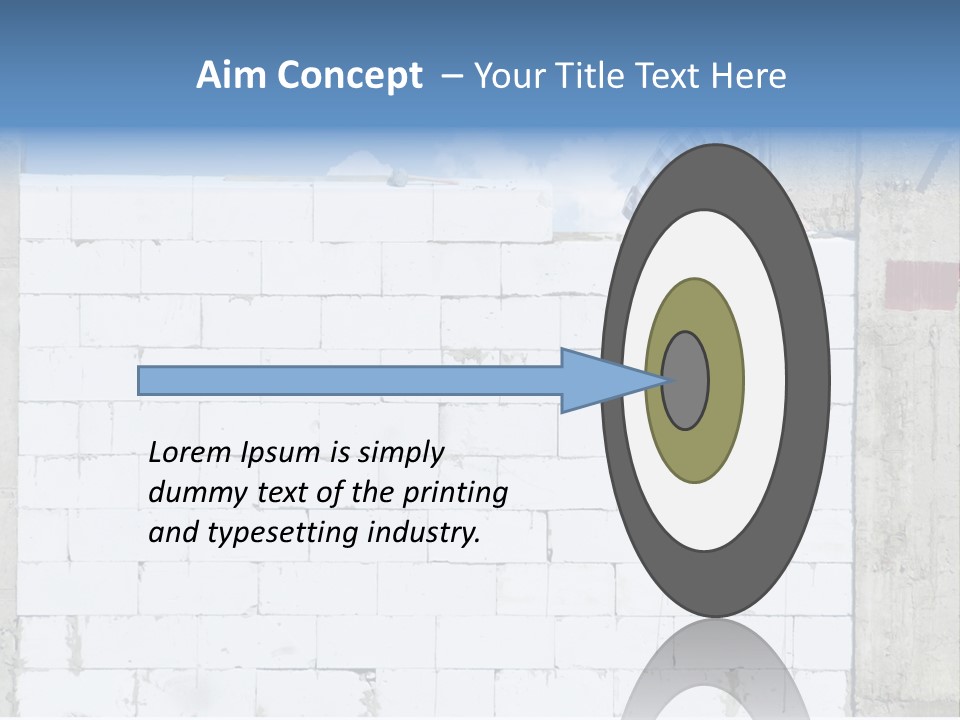 A Construction Worker On Top Of A Brick Wall PowerPoint Template