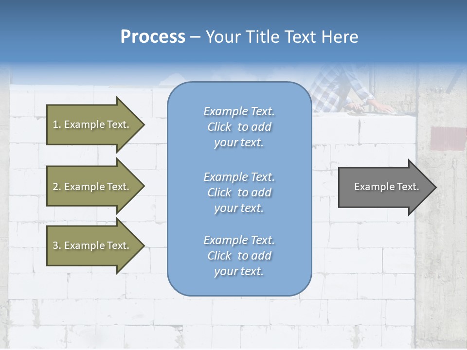 A Construction Worker On Top Of A Brick Wall PowerPoint Template