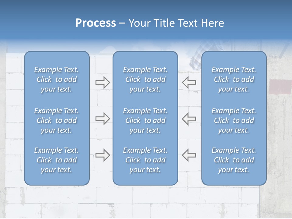 A Construction Worker On Top Of A Brick Wall PowerPoint Template