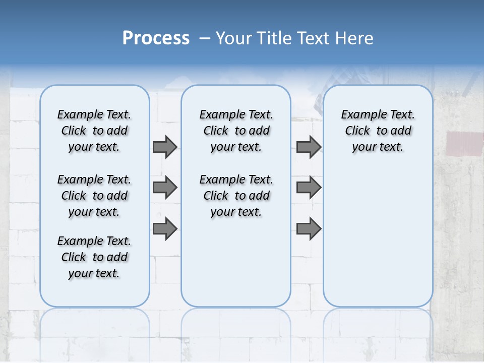 A Construction Worker On Top Of A Brick Wall PowerPoint Template