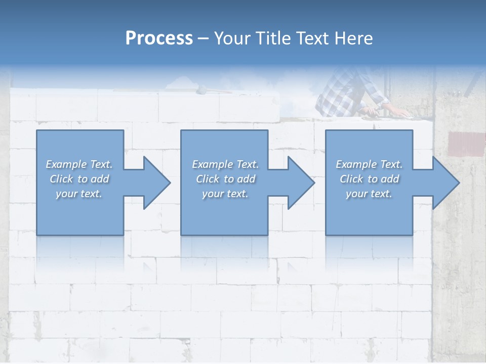 A Construction Worker On Top Of A Brick Wall PowerPoint Template