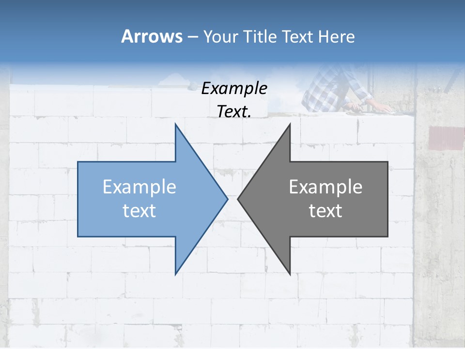 A Construction Worker On Top Of A Brick Wall PowerPoint Template