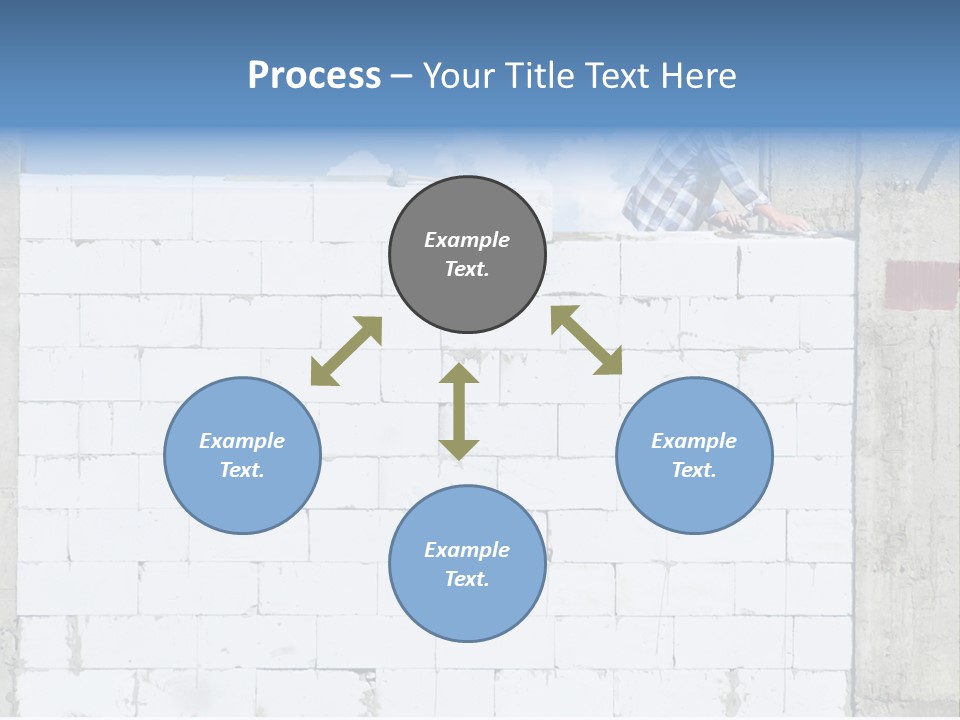 A Construction Worker On Top Of A Brick Wall PowerPoint Template