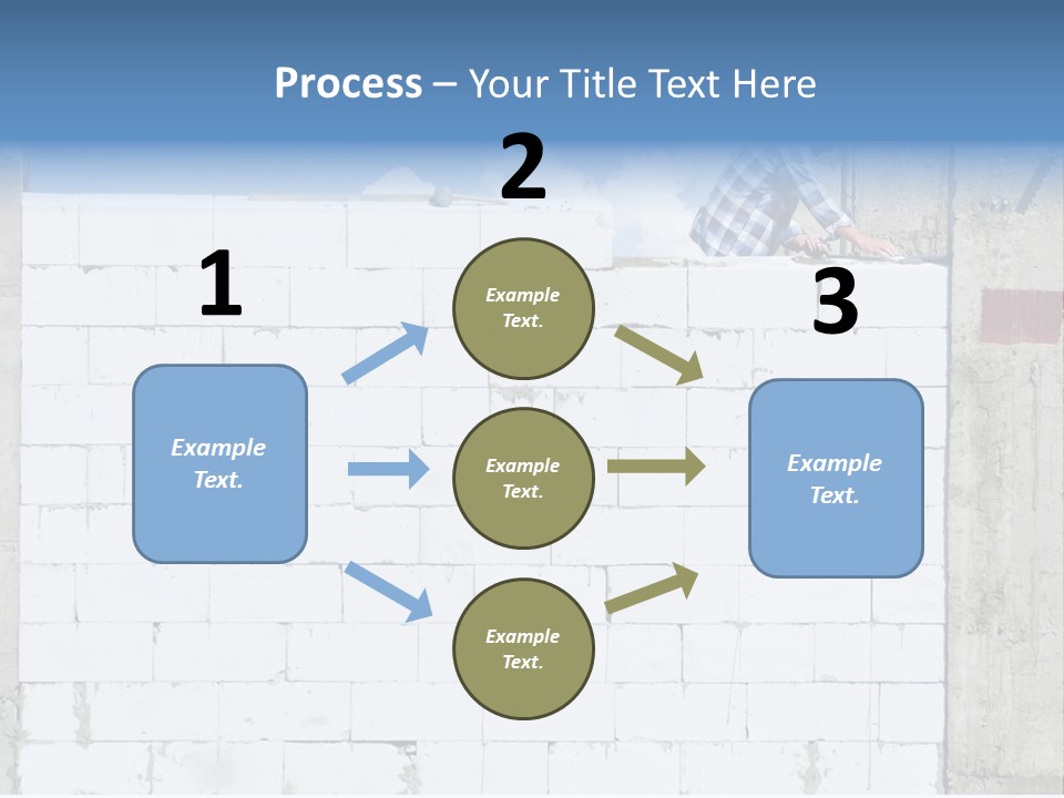 A Construction Worker On Top Of A Brick Wall PowerPoint Template