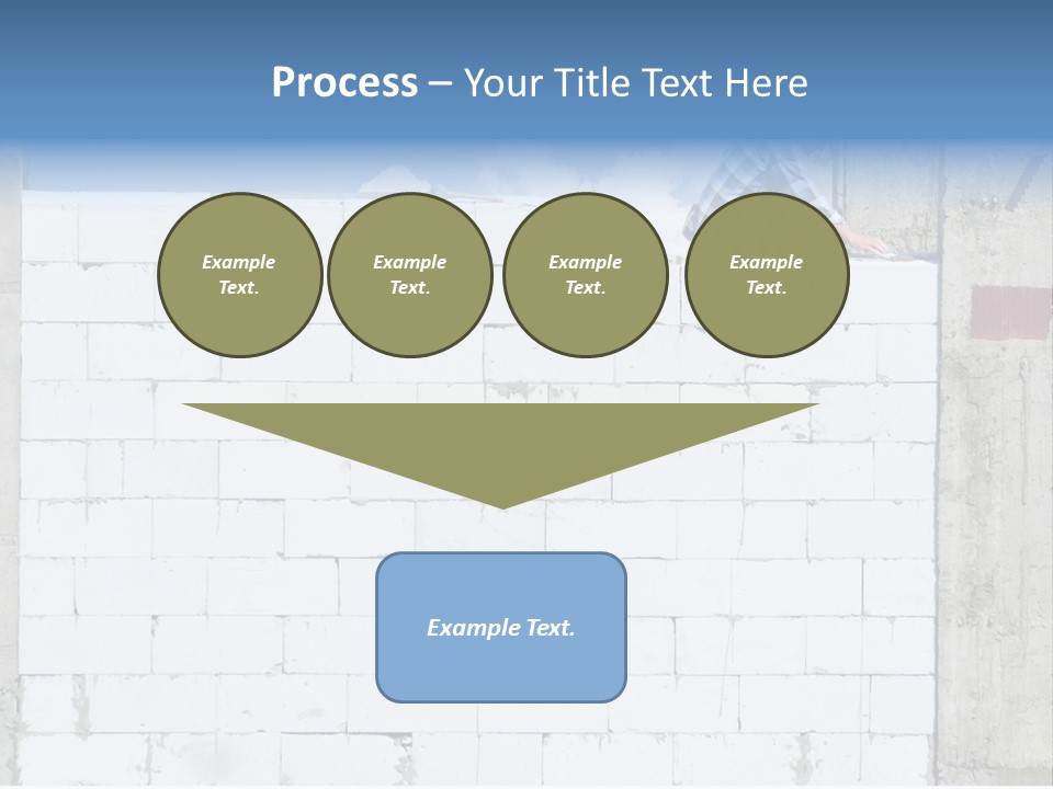 A Construction Worker On Top Of A Brick Wall PowerPoint Template