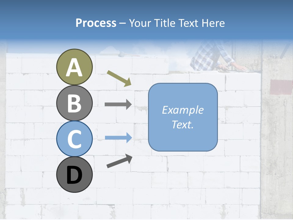 A Construction Worker On Top Of A Brick Wall PowerPoint Template