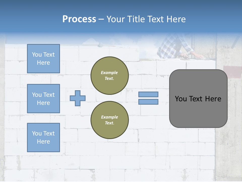 A Construction Worker On Top Of A Brick Wall PowerPoint Template