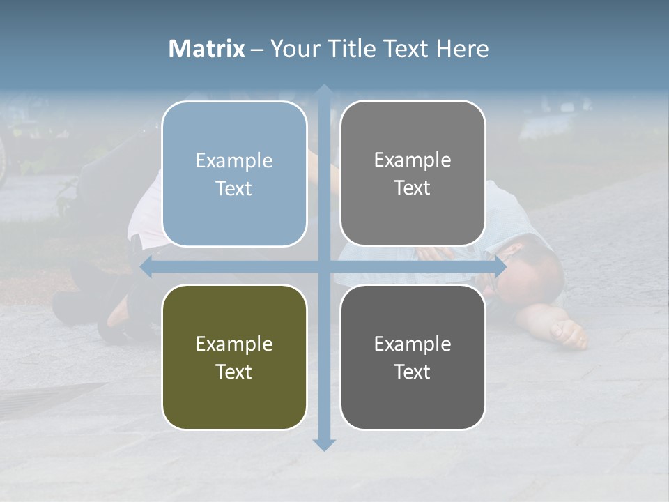 Skyscrapers Daybreak Skyline PowerPoint Template