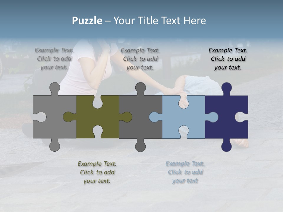 Skyscrapers Daybreak Skyline PowerPoint Template