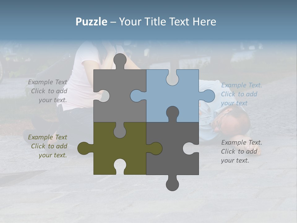 Skyscrapers Daybreak Skyline PowerPoint Template