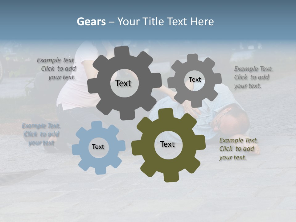 Skyscrapers Daybreak Skyline PowerPoint Template