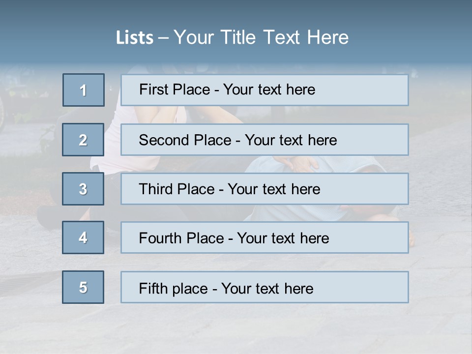 Skyscrapers Daybreak Skyline PowerPoint Template