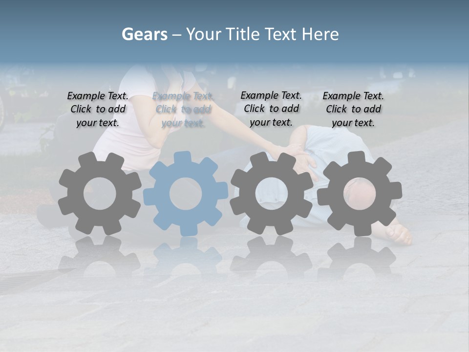 Skyscrapers Daybreak Skyline PowerPoint Template