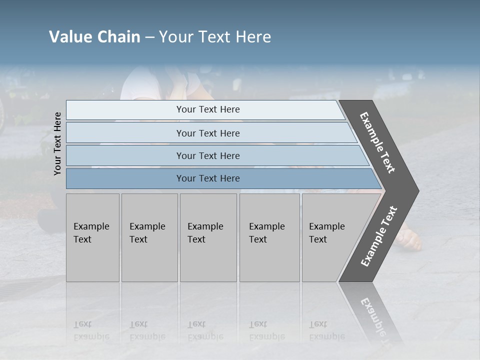 Skyscrapers Daybreak Skyline PowerPoint Template