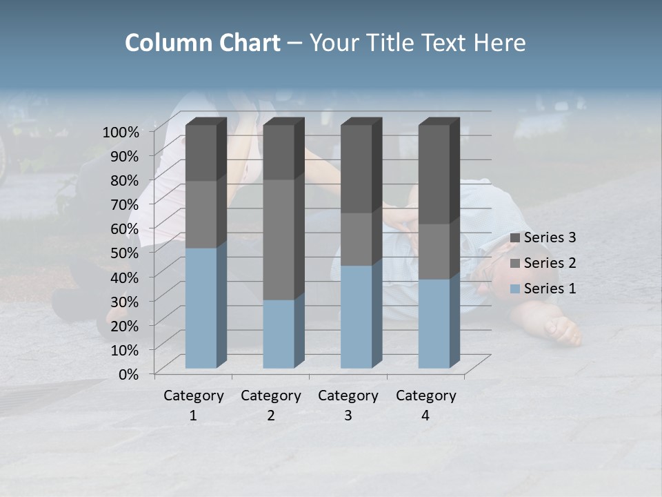 Skyscrapers Daybreak Skyline PowerPoint Template