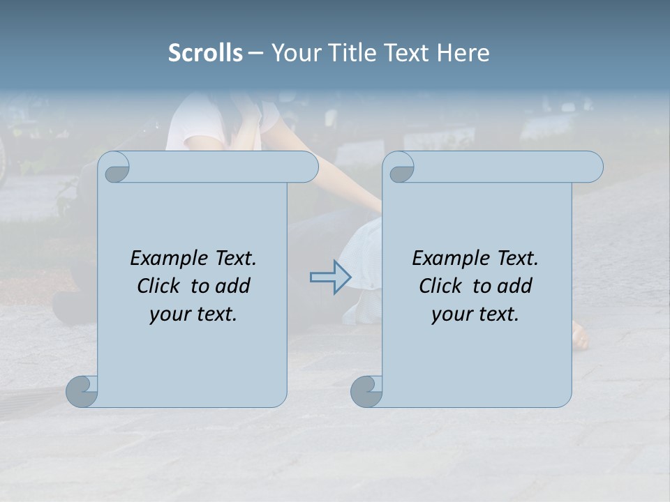 Skyscrapers Daybreak Skyline PowerPoint Template
