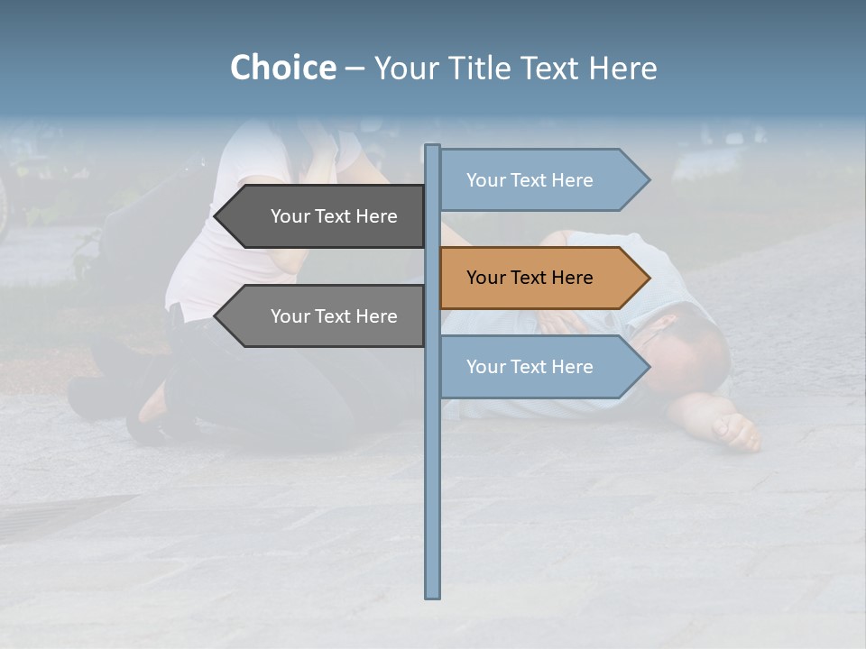 Skyscrapers Daybreak Skyline PowerPoint Template