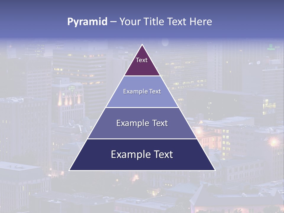 A Cityscape With A Lot Of Tall Buildings At Night PowerPoint Template